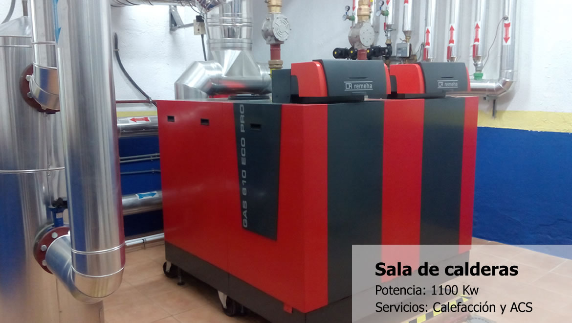 Sala de calderas - Potencia 1100kw - Calefacción y ACS