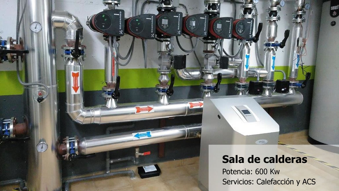 Sala de calderas - Potencia 600kw - Calefacción y ACS - después